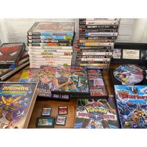 Huge Video Game & Collectibles Lot - Pokémon, Nintendo, Wii, PS2, Spiderman, etc